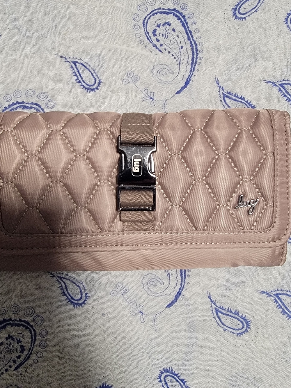 lug Light Pink Trifold Wallet with Star-Print Lining